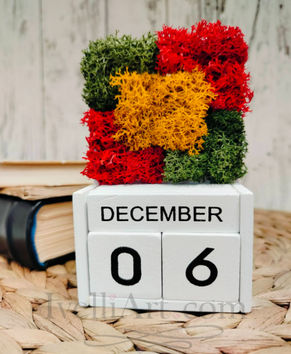 Вечен каледар с мандало от скандинавски мъх творческа работилница