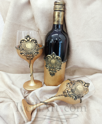  Луксозен винен сет подарък за Кръстници DeLuxe 