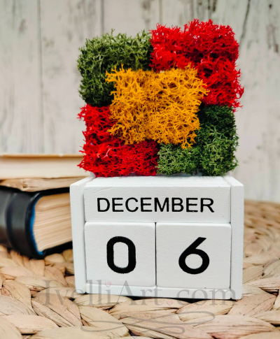 Вечен каледар с мандало от скандинавски мъх творческа работилница