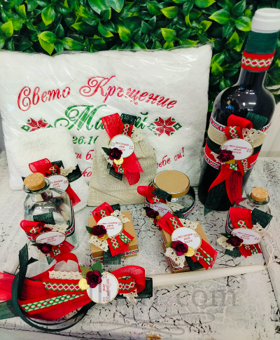 Комплект за кръщене в ЕТНО стил