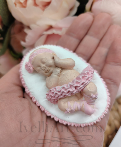 Бебе балерина подарък за гости в розово