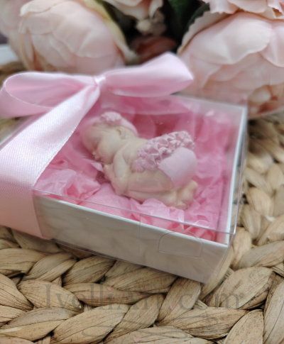 Спящо бебе подарък за гости  в розово