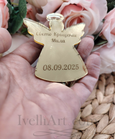 Златно ангелче с магнит  подаръци за гости