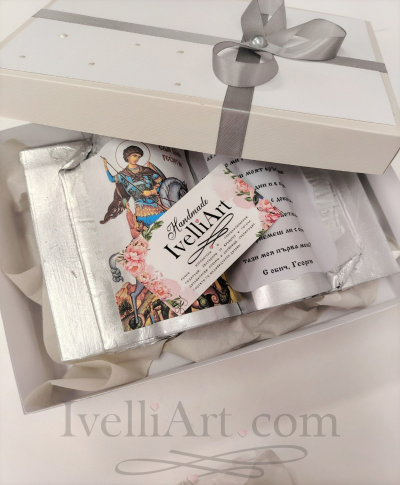 Покана Кръстници Лукс в сребро