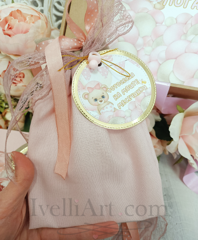 Бебешки фото карти за месечинки в розово